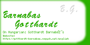 barnabas gotthardt business card